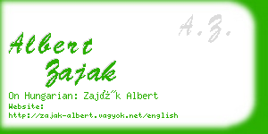 albert zajak business card